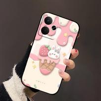 Skirta Realme 14T 5G telefono dėklas Madingas dažytas silikoninis minkštas TPU kameros apsauginis dangtelis Skirta Realme14T 14 T Fundas Bamperis RMX5078 realme 14T 5G white