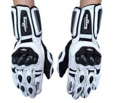 Vyriškos tikros odos motociklininko pirštinės Anglies pluošto saugos apsauga Motokroso pirštinės Jutiklinis ekranas Lauko vairavimui Guantes Moto M black