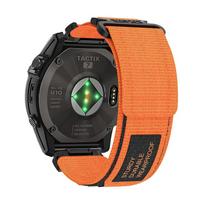 Quickfit 26mm 22mm dirželis Garmin Forerunner 965 945 955 935 instinct 2X 2 45mm S70 S62 S60 Fenix 7 7X 6X Pro nailoniniai laikrodžio dirželiai QuickFit 22mm oranžinė