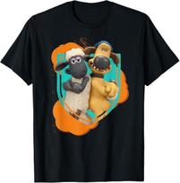 Shaun ir Bitzer Geriausi Draugai Marškinėliai Marškinėliai Unisex Marškinėliai XXXL beige
