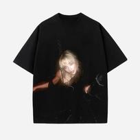 2026 Vasaros SABRINA CARPENTER Marškinėliai Unisex Moteriški Prabangūs Oversized Medvilniniai Marškinėliai High Street Hip Hop Marškinėliai Street Y2K S black