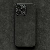 Aukščiausios klasės Alcantara zomšos odos dėklas iPhone 15 Pro Max 16 14 13 12 Mini 11 6s 7 8 Plus Xs Max X Xr SE 2022, Pasukamas kailinis dangtelis For iPhone 11ProMax juoda