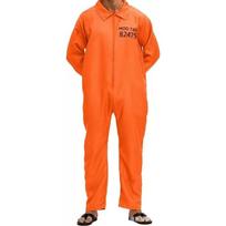 Suaugusiųjų kostiumas Cosplay Helovino kalinio kostiumas Kalėjimo kalinio cosplay kostiumas Oranžinė uniforma L red