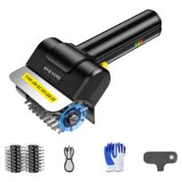 Nerūdijančio plieno elektrinio grilio šepetėlis Didelio greičio ritininio grilio valymo šepetėlis Lauko gaminimui with 2Pcs Brush Head