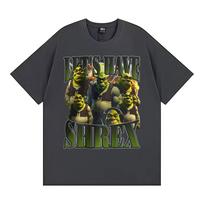 Funny Lets Have Shrex Shrek Graphic Meme T Shirt Unisex Women Fashion Vintage Short Sleeve Tshirts Cotton Loose Oversized Tshirt S black