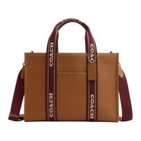 Coach Smith 35 Logo Refined Pebble Leather Tote Bag Women tote bags Silver Multicolor CU997-SVQUN Basic Set (Bag+Dust Bag) brown