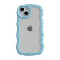 Mielas skaidrus banguotas apsauginis dėklas For For Iphone 13 11 12 14 1 16 Pro Max 17 Air XS XR Atsparus smūgiams skaidrus minkštas estetiškas dangtelis iPhone17 Pro gray