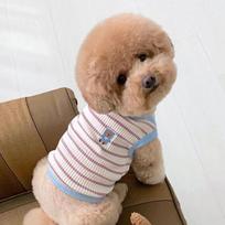 Striped Pet Vest Thin Teddy Bears Pomeranian Yorkshire Small Dog Cats Dogs Clothes Summer Puppy Clothes Dog Cooling Vest (White,XL) balta