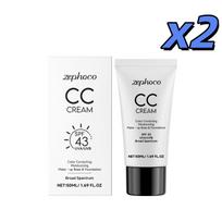 CC kremas Drėkinantis makiažo pagrindas Skystas SPF43 Lygus odos tonas Šviesinantis Lengvas drėkiklis Ilgai išliekantis Natūralus efektas Makiažas white