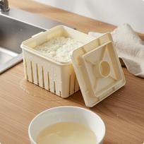 Tofu presas daugiafunkcis formavimo DIY sojų pieno varškė pradedantiesiems, mažas namų be dangčio L - No Lid W Cloth beige