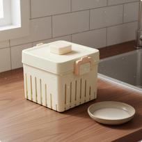 Tofu presas daugiafunkcis formavimo DIY sojų pieno varškė pradedantiesiems, mažas namų be dangčio L - W Lid and Cloth