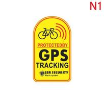 GPS sekimo signalizacijos lipdukas atspindintis dviračio įspėjamasis lipdukas nuo vagystės motociklo motorolerio automobilio įspėjimas yellow