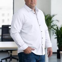 Vyriški dideli ir aukšti laisvo kirpimo kasdieniai marškiniai ilgomis rankovėmis, lengvi verslo marškiniai XXXXXL balta