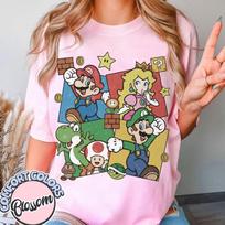 Retro Super Mario Bros Marškinėliai, Aukštos Kokybės Animacinių Filmų Grynos Medvilnės Y2K Unisex Trumpomis Rankovėmis Streetwear Vasaros Marškinėliai XXXL beige