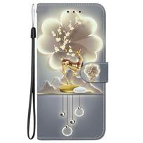 Samsung A17 5G dėklas Piniginė Laikiklis Telefono dėklas Funda Samsung Galaxy A17 A 17 5G SM-A176B dangtelis Madingas Odinis Atverčiamas dėklas For Samsung A17 5G beige