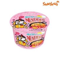 Samyang Carbo aštraus vištienos skonio ramen dideliame puodelyje / mažame puodelyje / maišelyje / Kfood, autentiškas korėjietiškas maistas Large Cup 105g x 4ea pink