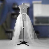 Nuimamas tiulio viršutinis sijonas 3 sluoksnių rauktas krinolinas Sijonas Elegantiškas vestuvinis tiulio sijonas Prom Vakaras Klubas balta
