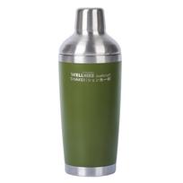 20Oz Insulated Cocktail Shaker with Strainer & Jigger Lid 304 Stainless Steel Boston Shaker No Splashing for The Home Bartender alyvuogių žalios spalvos