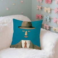 Rene Francois Ghislain Magritte Case Plush Fabric Soft Pillowcase Double Sided Print Cushion Cover Household Gifts Linen 50*50(CM)-1Pcs