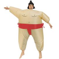 Akį traukiantis pripučiamas sumo imtynininko kostiumas, patogiai priglundantis prie visų amžiaus grupių Red-Adult beige