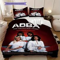 Abba Treasures Ikoniškas Muzikinis Paveldas Patalynė (1 * antklodės užvalkalas + 2 * pagalvės užvalkalai, be šerdies) 2D plokščias antklodės užvalkalas ir pagalvės užvalkalas Kalėdų gimtadienio dovana 135x200cm