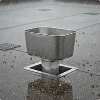 Nerūdijančio plieno stogo latakas Didelės talpos kvadratinis surinktuvas Lengvas montavimas Lietaus vanduo 75 for Pvc75 gray