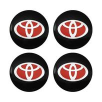 4 vnt. 56 mm automobilio ratlankio centrinės apsauginės dangtelio emblemos lipdukas Dangtelio priedai Toyota Prado Aqua Hilux Camry Rav4 Prius TRD Venza GR Spo 4Pcs 56mm Sticker