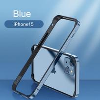 Hibridinis silikoninis rėmelis Aliuminio metalinis telefono dėklas iPhone 17 16 15 14 13 12 Pro Max geresniu šilumos buferiu For i16ProMax mėlyna
