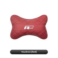 Aukštos kokybės odinė automobilio sėdynės galvos atramos ergonomiška kaklo pagalvė, skirta VW R Line Polo Tiguan Touran Golf Passat GTI Jetta Transporter Fx5 brown