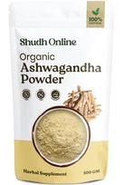 Shudh Online Pure Aswagandhada Powder, Ashwagandha root, Asvagandha (500 Gram), Aswaghanda, Aswagandha, Ashavagadha, Asvagangha, Withania somnife