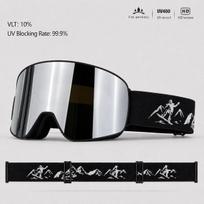 Slidinėjimo akiniai vyrams moterims žiemos sniego snieglentės akiniai nuo rasojimo slidinėjimo snieglenčių akiniai suaugusiems nuo rasojimo UV400 apsauga sniego slidinėjimo akiniai black