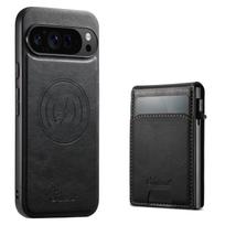 Belaidžio įkrovimo odinis dėklas Google Pixel 11 Pro XL Pixel10 9 8 7 6 8A 7A 6A, nuimama piniginė, kortelių laikiklis, magnetinis dangtelis Google Pixel 8a
