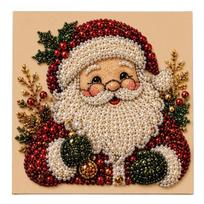 Karoliukų tapybos meno rinkiniai „Pasidaryk pats“ Kalėdinis perlo rinkinys su mediniu rėmu, Dekoratyvus amato vainikas/Kalėdų Senelio amato rinkiniai atsipalaidavimui Claus/Kūčių eglutė/Šventinė kojinė/Briedis A
