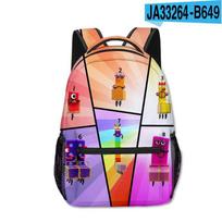 Numberblocks Vaikų Mokyklinė Kuprinė Berniukams Mergaitėms - Oksfordo Audinys Kvėpuojantis Paminkštintos Petnešos Lengva Patvari Backpack beige
