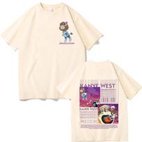 Rapper Kanye West Graduation Album Graphic T Shirts Unisex Unisex Harajuku Hip Hop Y2k Tshirt Summer Casual Fashion Cotton Tshirts 4XL white