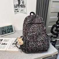 Mokyklinė kuprinė aukščiausios klasės leopardo rašto kuprinė moteriška tendencija retro mokyklinė kuprinė studento kelioninė kuprinė madingas paprastas atmosferiškas dizainas No specifications