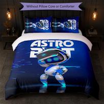 Astro Bot Spaudinys 3 dalių patalynės užvalkalų komplektas 1 paklodė ir 2 užvalkalai pagalvėms Minkštas patalynės komplektas namų miegamajam 135cm*200cm