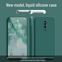 Reno 10x Zoom Solid Color Rubik's Cube Liquid Full-Coverage Anti-Drop Soft Case OPPO Reno 10x Zoom Edition [1 Case] tamsiai žalia spalva