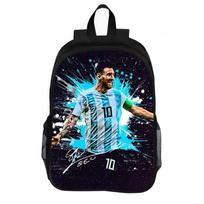 M-Messi Mokyklinė kuprinė Futbolo Žvaigždė Kuprinė Vaikų Kuprinė Madinga Mokyklinė Kuprinė Futbolo Sporto Kuprinė Vaikų Dovana black