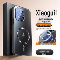 Redmi Note 17 Pro magnetinis matinio paviršiaus lašams atsparus pilnos apsaugos dėklas Redmi Note 17 Pro gray