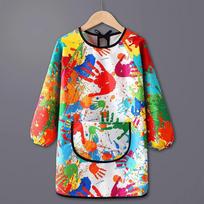 Art Apron Children's - Waterproof Long Sleeved Cover Paint Apron for Children, Kindergarten Art Painting WQ005 XL(M) įvairiaspalvis