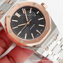 Royal Oak Automatinis Mechaninis Vyriškas Laikrodis 15500-15400 su Plienine Apyranke - Verslo Stilius 41mm black
