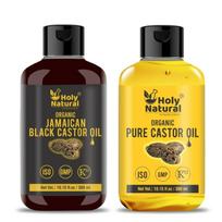 Combo of Organic Jamaican Black castor oil & Organic Castor Oil 300ml EACH