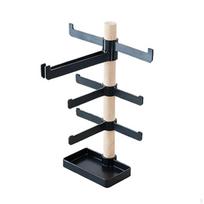 Bike Helmet and Glasses Stand SpaceSaving Biking Gear Storage Rack Stylish Display for gray