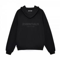 Essentials Zone su gobtuvu džemperis vyrams moterims Oversize gatvės stiliaus medvilninis megztinis rudeniui Small black