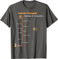 Route Caminho Portugus de Santiago Camino Portugues TShirt S black