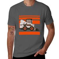 Bobcat Skidsteer TShirt Trendy Print Short Sleeve TShirt 4XL red