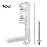 Scalp Oil Applicator Comb Hair Comb, with Injecting Tube & Brush, Refillable Nourishing Applicator, Leak Proof Dispenser, Massaging Massage balta