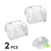 SUREFEED-suderinamas RFID gyvūnėlių ėdintuvas Nerūdijančio plieno dubenėliai su paaukštintu stoveliu Skaidrus galinis dangtelis Katės Transparent Rear Cover for RFID Feeder, 2pcs white