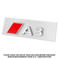 3D Aliuminio Automobilio Emblemos Raidės Lipdukai Bagažinės Kėbulo Ženkliuko Dekoravimo Lipdukai lpdv0 RS A3 A4 A5 A6 A7 A8 Automobilių Aksesuarai ratas 1pc white